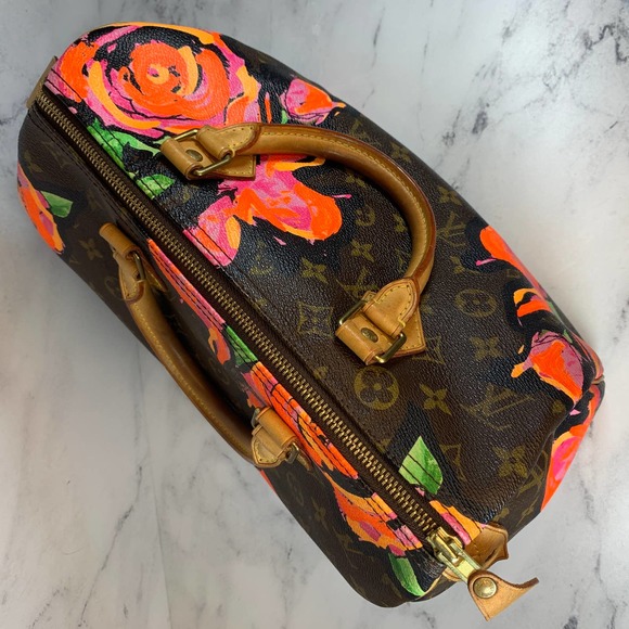 ❌❌ LOUIS VUITTON Monogram Roses Speedy 30 bag Stephen Sprouse vintage authentic - Picture 13 of 15
